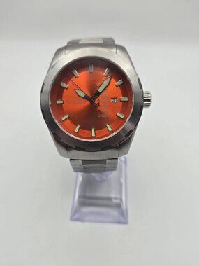 Android AD752 28mm Automatic Dive watch Orange face Stainless band NOS